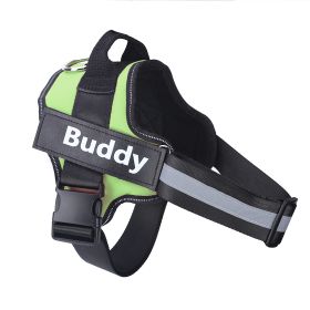 Dog Harness No Pull Reflective Breathable Adjustable Pet (Option: Green-M)