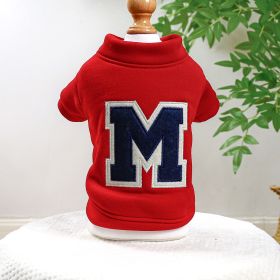 Factory Direct Supply Pet Clothes Teddy Bichon Dog Hoodie Autumn And Winter (Option: Letter M Sweater-S)